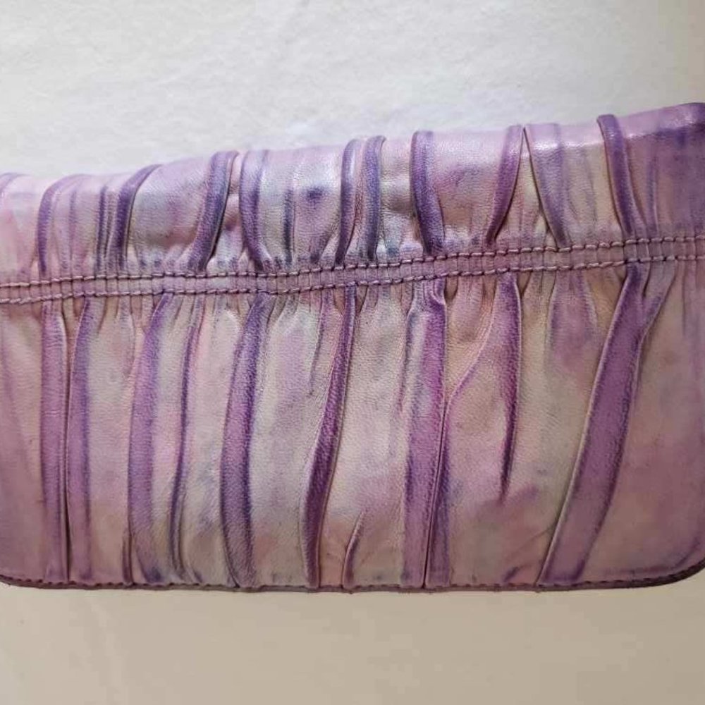 Prada metelasse leather wallet beige pink purple gray ivory blue tiedyed edition - Picture 3 of 12